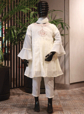 Aroob Fancy Embroidered Chiffon Stitch 3 Piece Suit - ARB23G 02