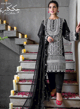 Asim Jofa Embroidered Lawn Unstitced 3 Piece Suit - AJ22CL AJCK-02