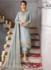 Asim Jofa Embroidered Lawn Unstitced 3 Piece Suit - AJ22CL AJCK-03