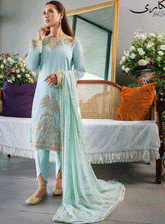 Asim Jofa Embroidered Lawn Unstitced 3 Piece Suit - AJ22CL AJCK-07