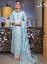 Asim Jofa Embroidered Lawn Unstitced 3 Piece Suit - AJ22CL AJCK-11
