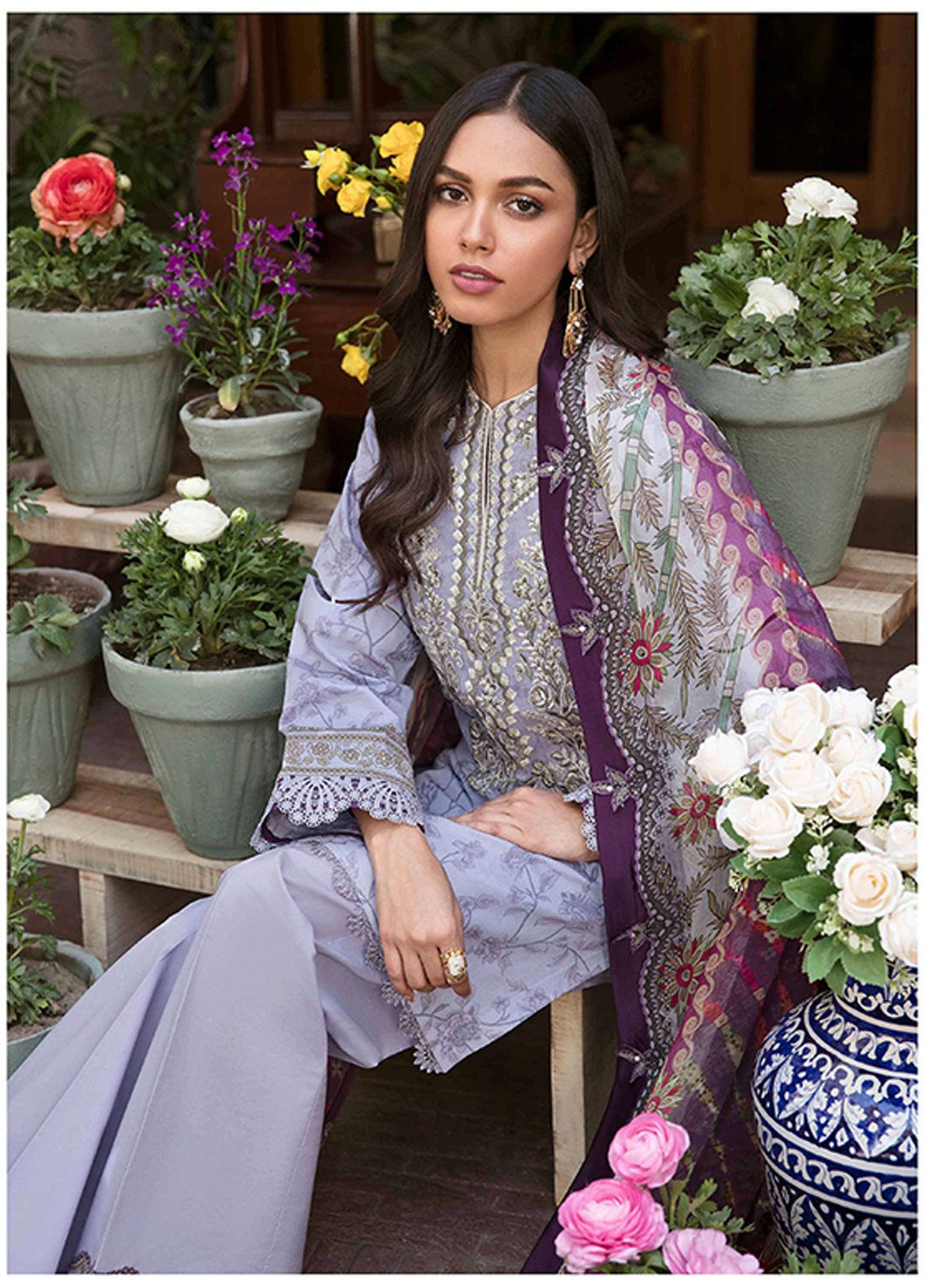 Afsanah By Seran Embroidered Lawn Unstitched 3 Piece Suit - 02 Afsanah By Seran Embroidered Lawn Unstitched 3 Piece Suit - 02