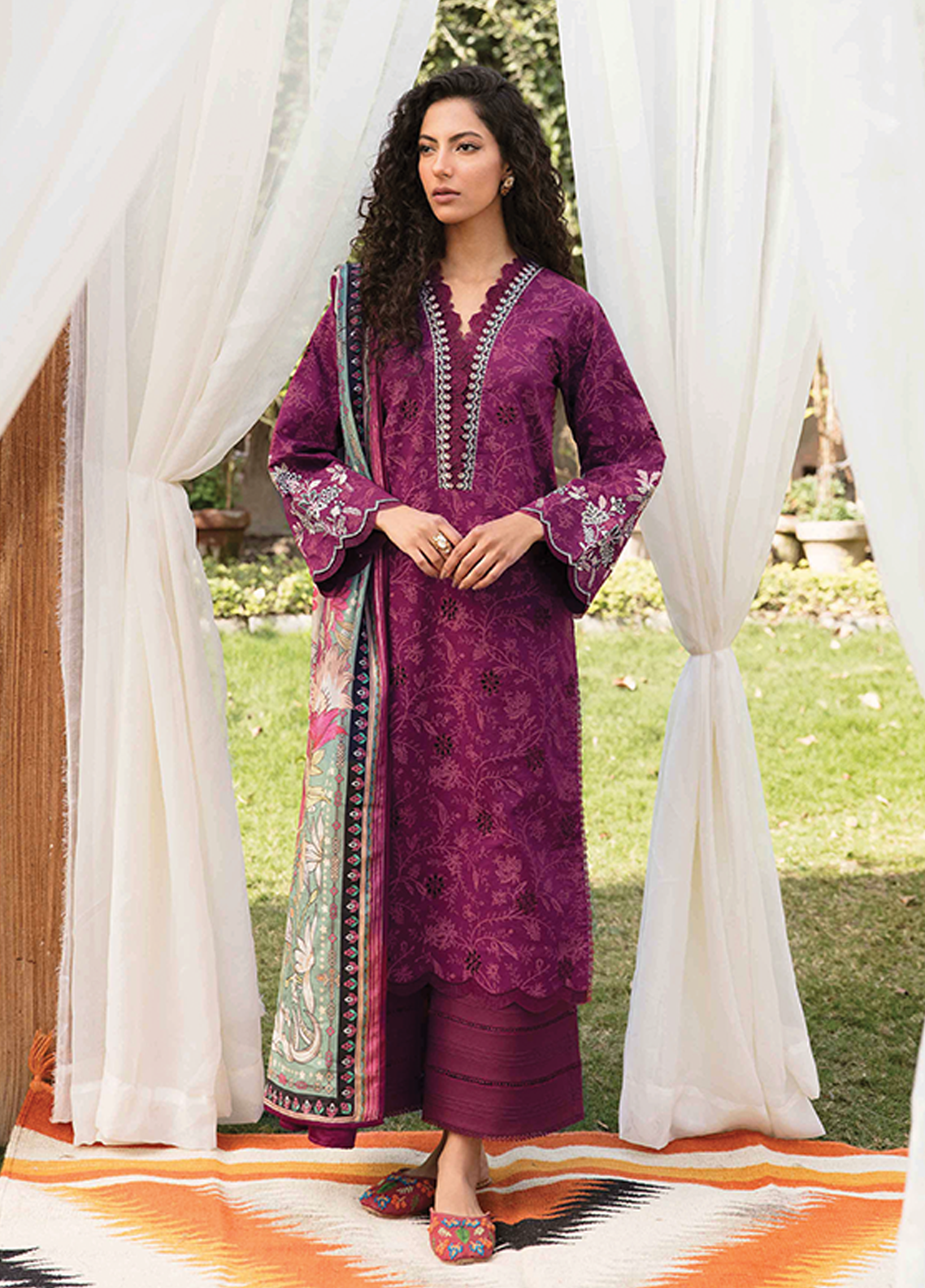 Afsanah By Seran Embroidered Lawn Unstitched 3 Piece Suit - 14 Afsanah By Seran Embroidered Lawn Unstitched 3 Piece Suit - 14
