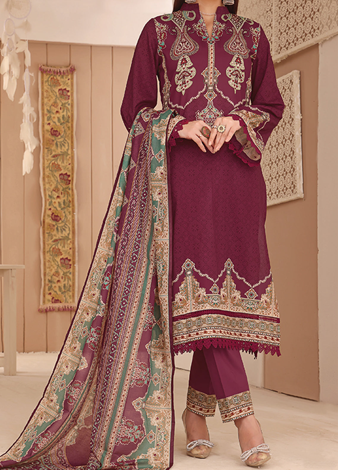 Misri By VS Textile Printed Lawn Unstitched 3 Piece Suit - 14 Misri By VS Textile Printed Lawn Unstitched 3 Piece Suit - 14