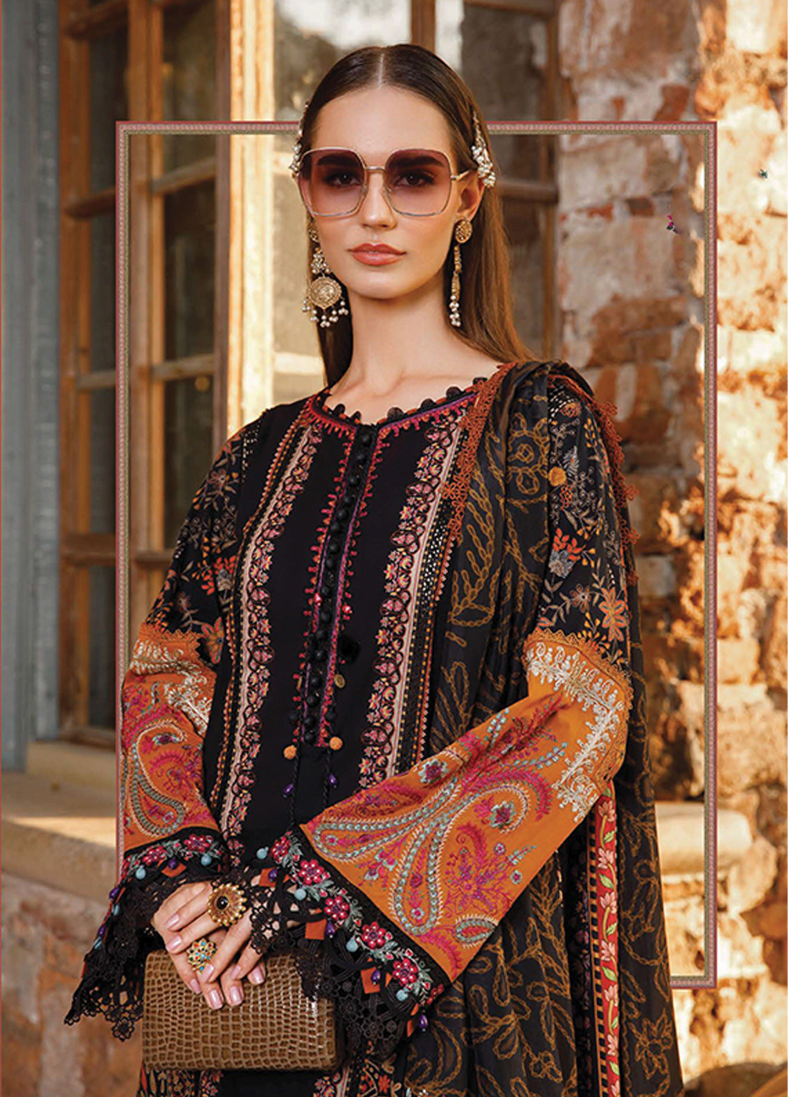 D#1703B Maria B M Print Emb Lawn Collection 223 D#1703B Maria B M Print Emb Lawn Collection 223