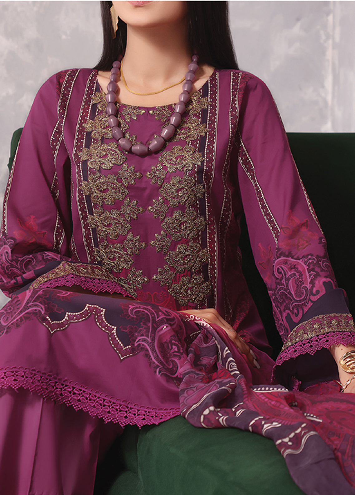 Ayesha Alishba By VS Textile Embroidered Lawn Unstitched 3 Piece Suit - 13 Ayesha Alishba By VS Textile Embroidered Lawn Unstitched 3 Piece Suit - 13