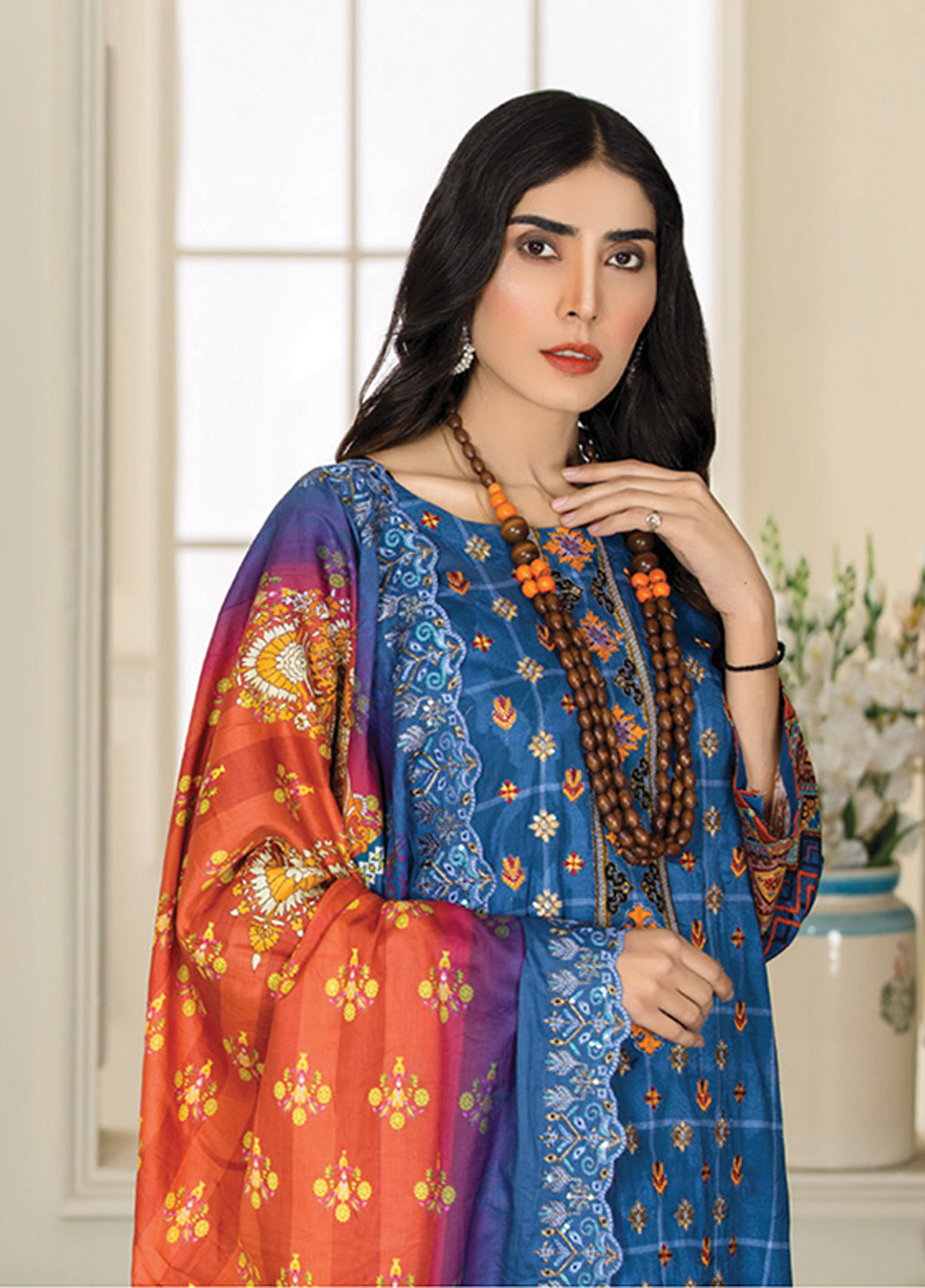 Riwaj By Afreen Embroidered Lawn Unstitched 3 Piece Suit - 07 Riwaj By Afreen Embroidered Lawn Unstitched 3 Piece Suit - 07