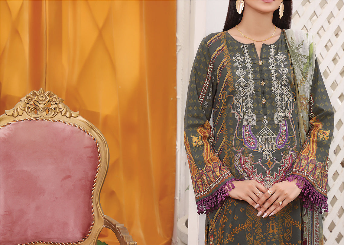 Ayesha Alishba By VS Textile Embroidered Lawn Unstitched 3 Piece Suit - 12 Ayesha Alishba By VS Textile Embroidered Lawn Unstitched 3 Piece Suit - 12