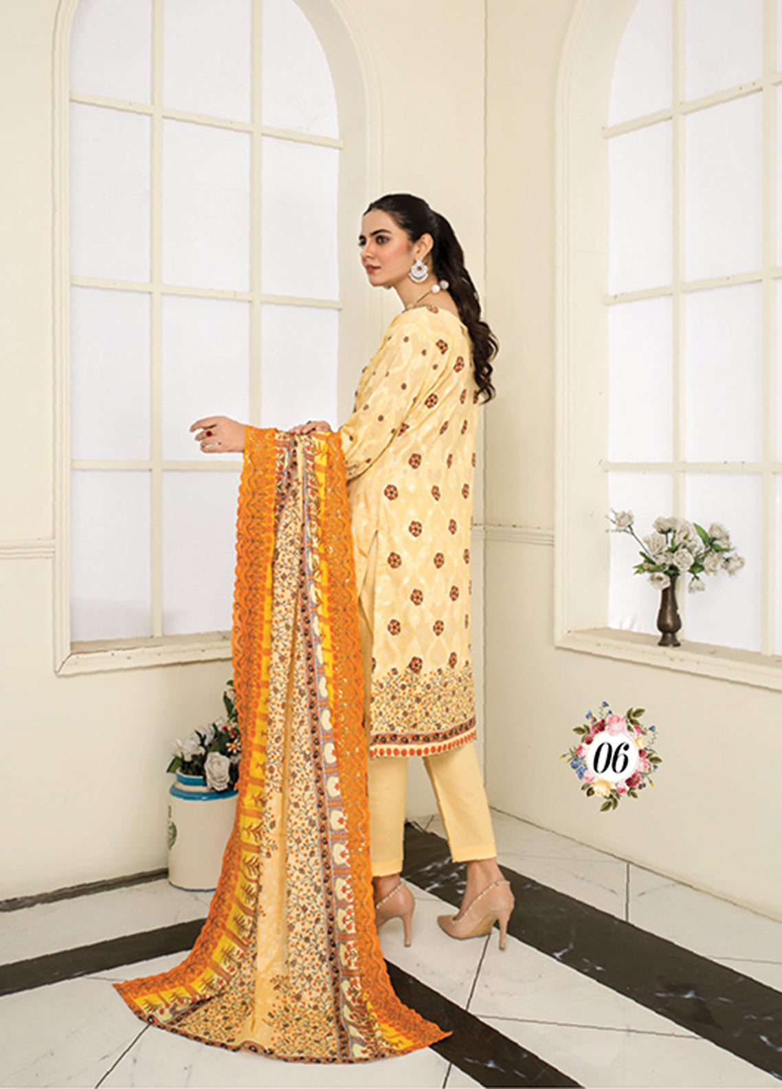 Riwaj By Afreen Embroidered Lawn Unstitched 3 Piece Suit - 06 Riwaj By Afreen Embroidered Lawn Unstitched 3 Piece Suit - 06