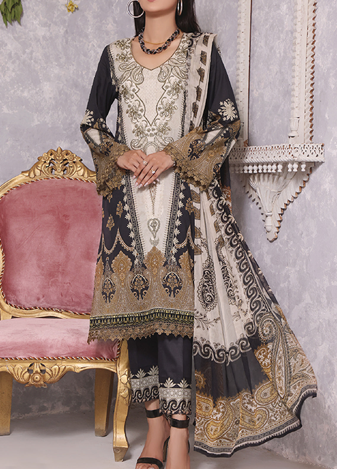 Ayesha Alishba By VS Textile Embroidered Lawn Unstitched 3 Piece Suit - 11 Ayesha Alishba By VS Textile Embroidered Lawn Unstitched 3 Piece Suit - 11