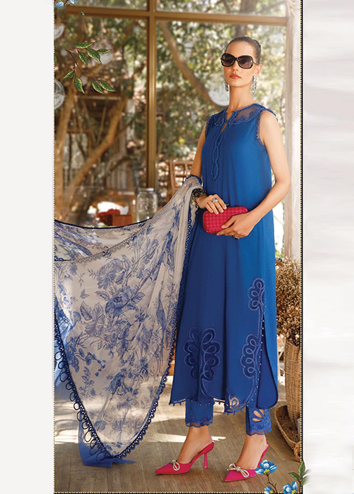 D#1704B Maria B M Print Emb Lawn Collection 223 D#1704B Maria B M Print Emb Lawn Collection 223