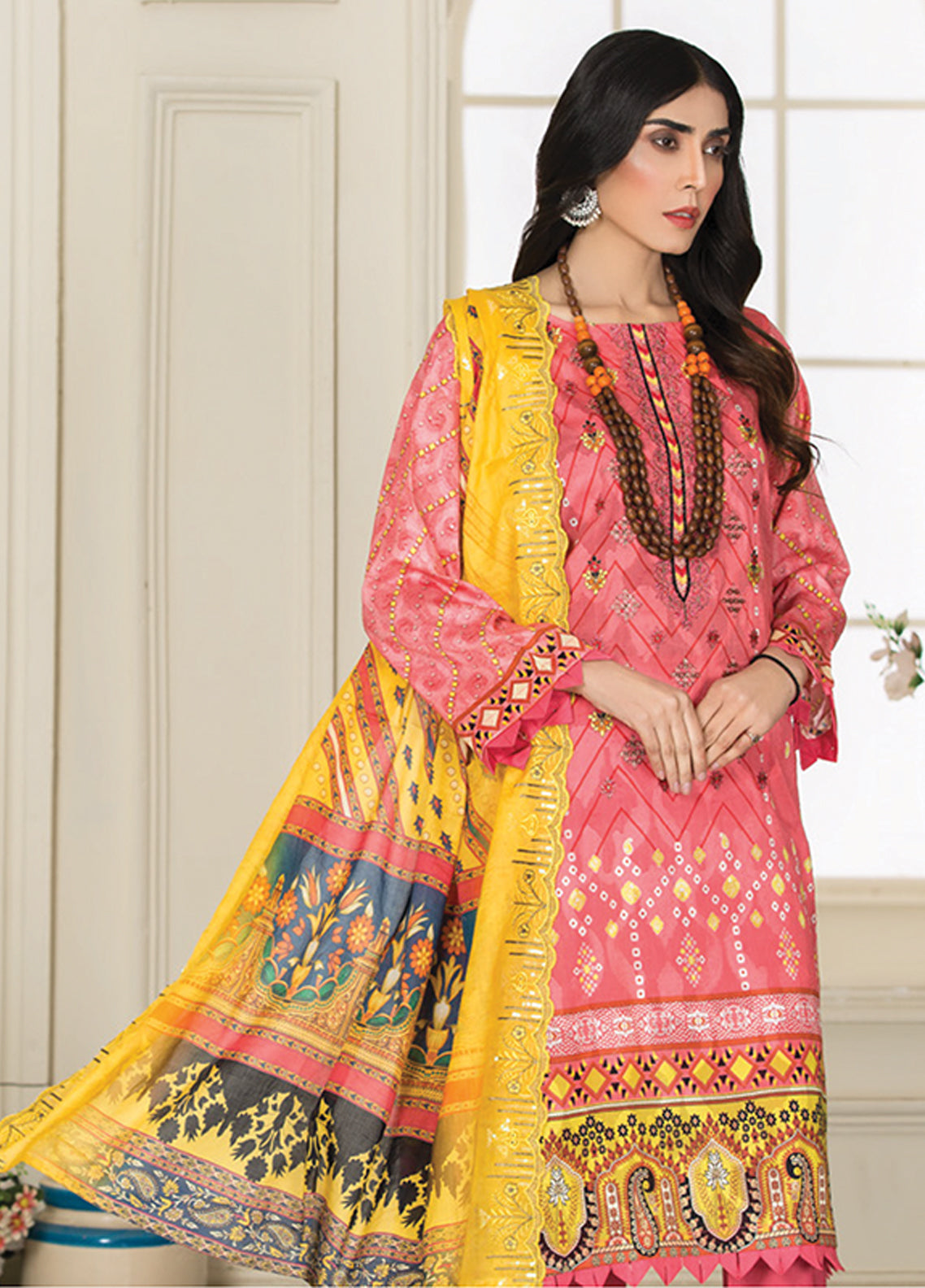 Riwaj By Afreen Embroidered Lawn Unstitched 3 Piece Suit - 04 Riwaj By Afreen Embroidered Lawn Unstitched 3 Piece Suit - 04