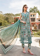 D#1701A Maria B M Print Emb Lawn Collection 223