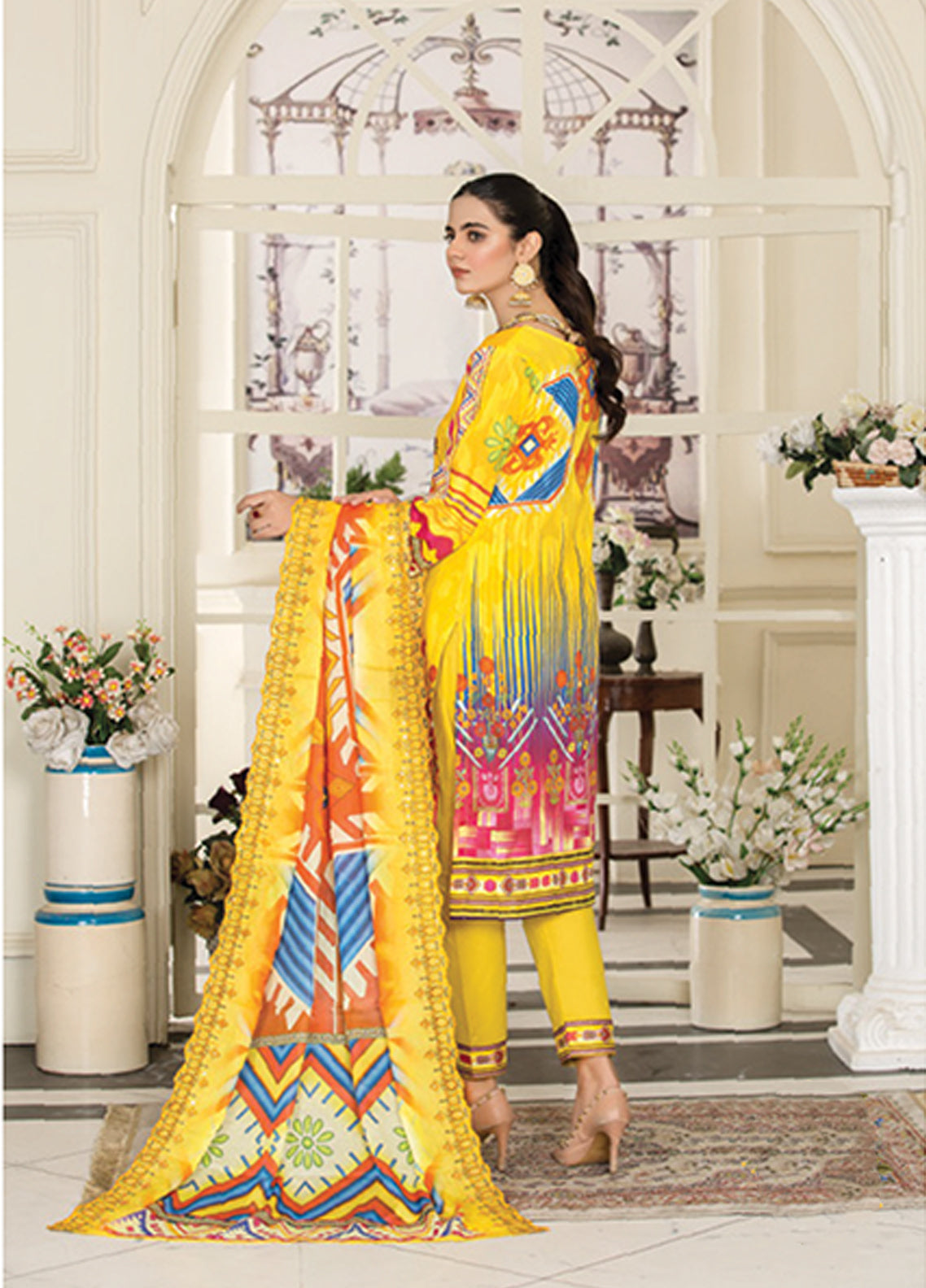 Riwaj By Afreen Embroidered Lawn Unstitched 3 Piece Suit - 12 Riwaj By Afreen Embroidered Lawn Unstitched 3 Piece Suit - 12