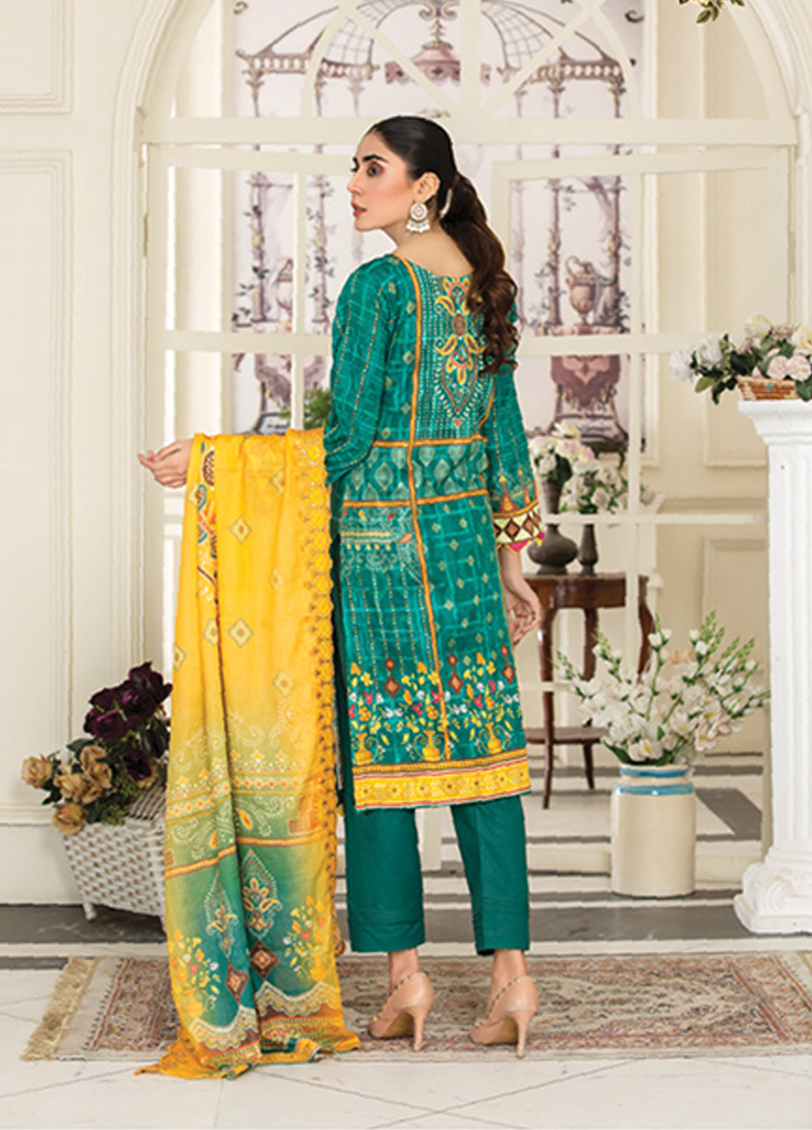 Riwaj By Afreen Embroidered Lawn Unstitched 3 Piece Suit - 02 Riwaj By Afreen Embroidered Lawn Unstitched 3 Piece Suit - 02