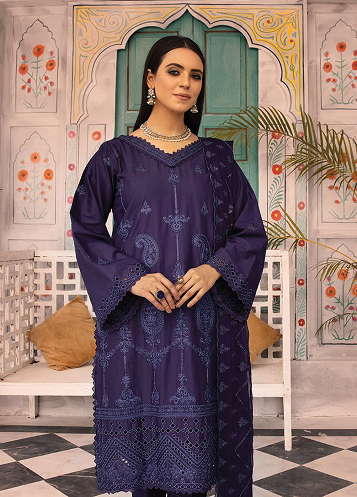 Azure By Aalaya Embroidered Lawn Unstitched 3 Piece Suit - 10 Azure By Aalaya Embroidered Lawn Unstitched 3 Piece Suit - 10