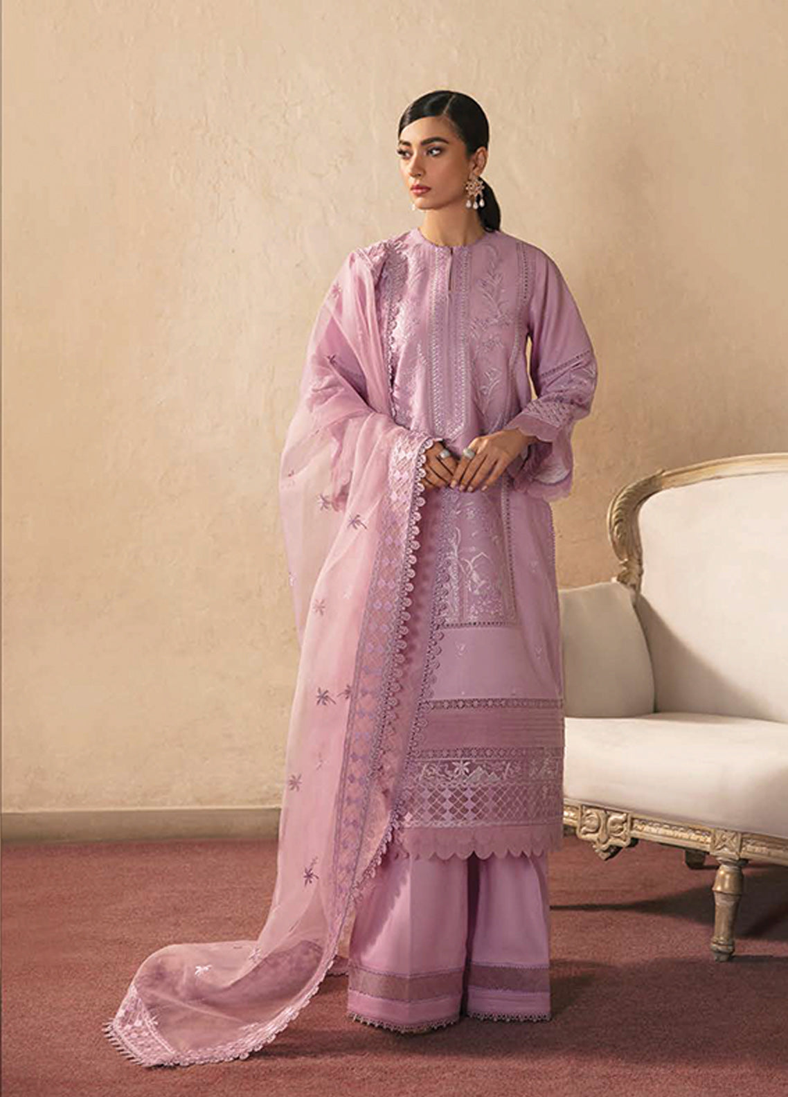 Lamhay By Afrozeh Embroidered Lawn Unstitched 3 Piece Suit - 10 Lamhay By Afrozeh Embroidered Lawn Unstitched 3 Piece Suit - 10