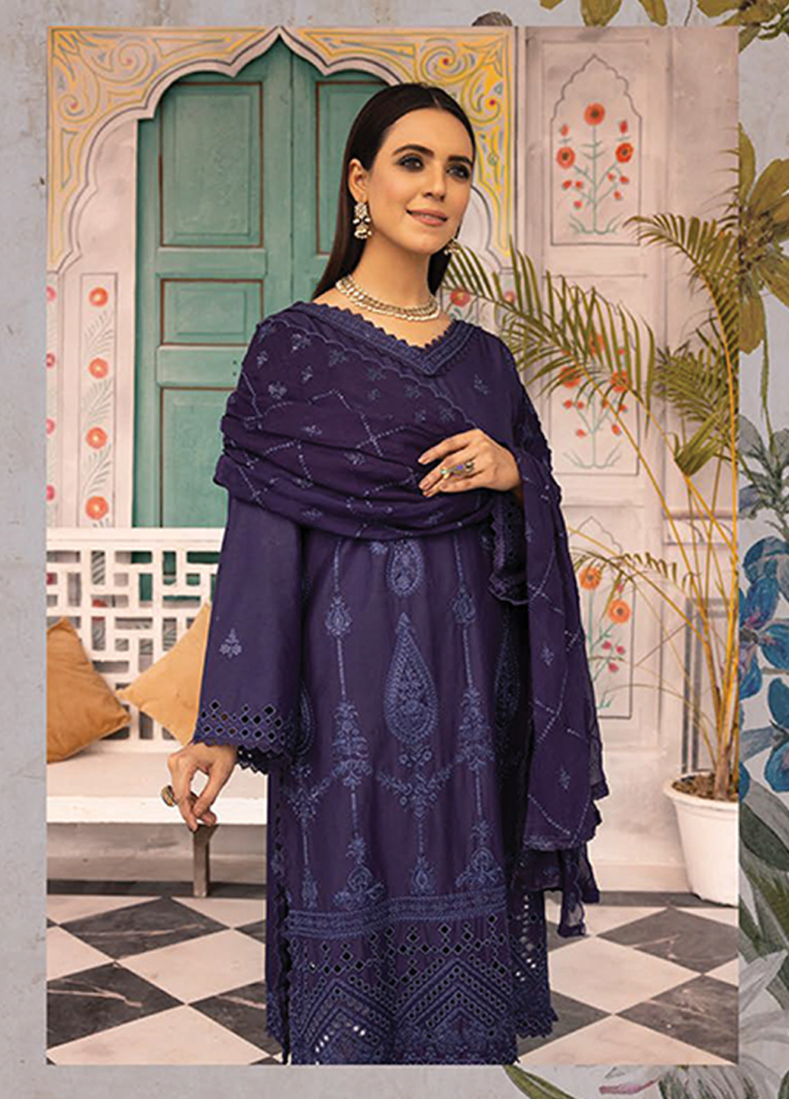 Azure By Aalaya Embroidered Lawn Unstitched 3 Piece Suit - 10 Azure By Aalaya Embroidered Lawn Unstitched 3 Piece Suit - 10