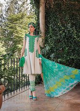 D#1706B Maria B M Print Emb Lawn Collection 223