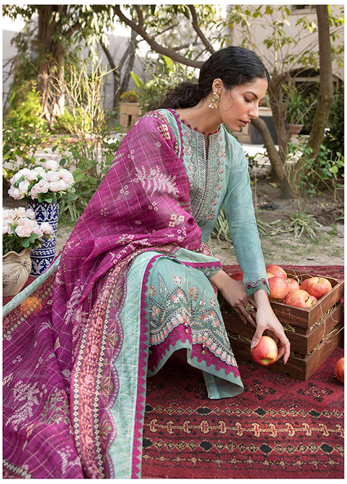 Afsanah By Seran Embroidered Lawn Unstitched 3 Piece Suit - 12 Afsanah By Seran Embroidered Lawn Unstitched 3 Piece Suit - 12