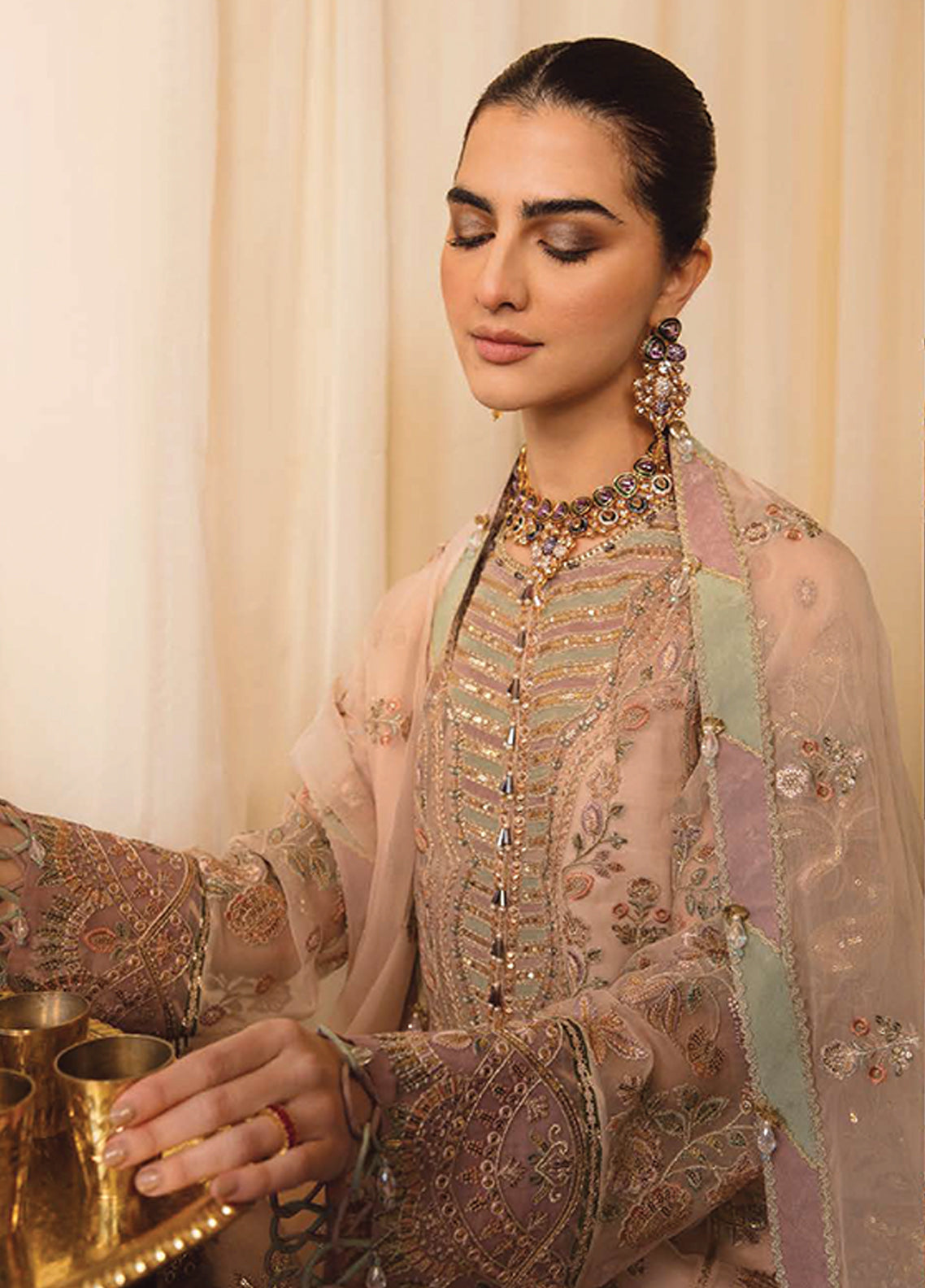 Mehrbano Ayzel By Afrozeh Embroidered Organza Unstitched 3 Piece Suit - 02 Mehrbano Ayzel By Afrozeh Embroidered Organza Unstitched 3 Piece Suit - 02