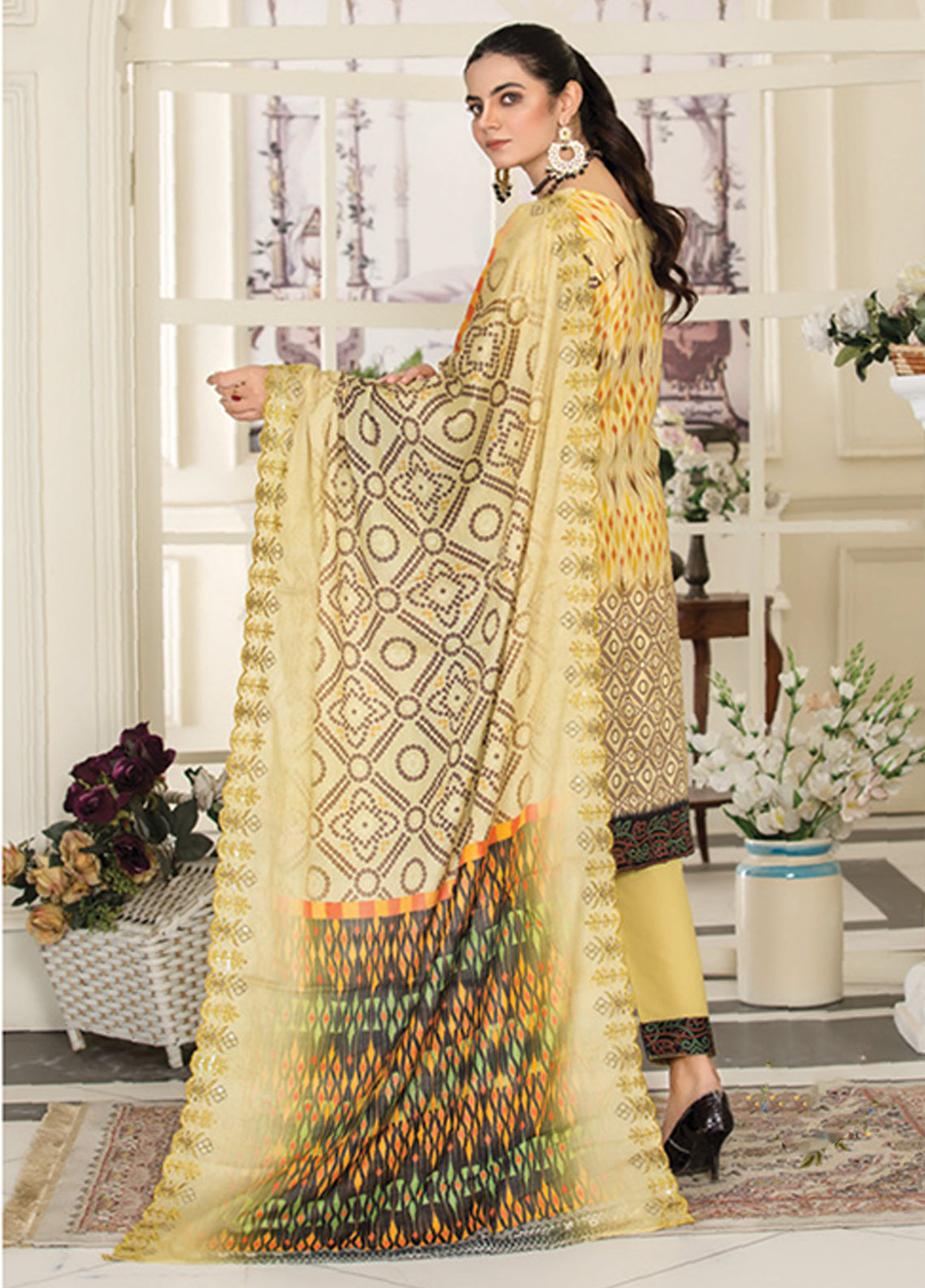 Riwaj By Afreen Embroidered Lawn Unstitched 3 Piece Suit - 10 Riwaj By Afreen Embroidered Lawn Unstitched 3 Piece Suit - 10