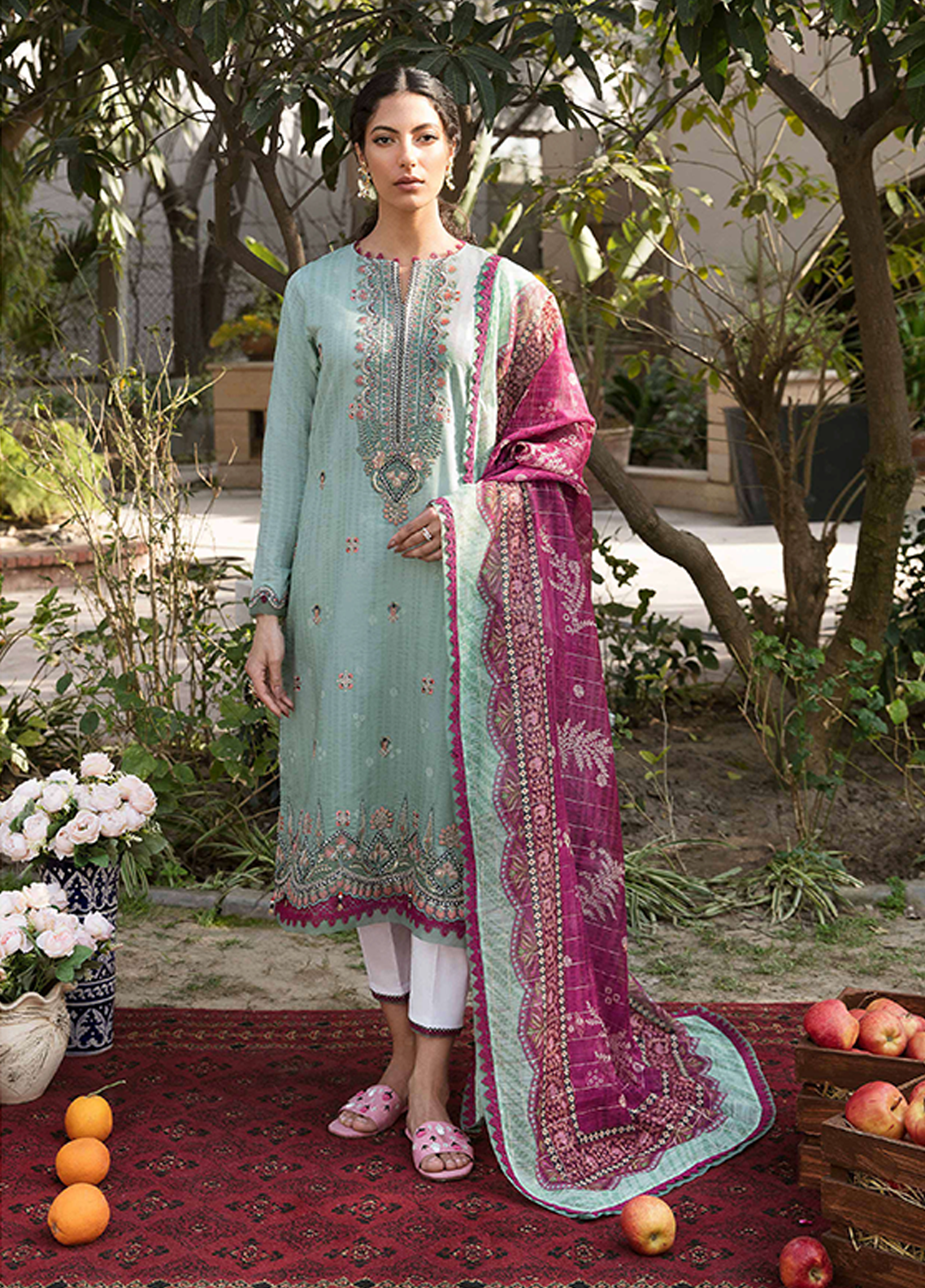 Afsanah By Seran Embroidered Lawn Unstitched 3 Piece Suit - 12 Afsanah By Seran Embroidered Lawn Unstitched 3 Piece Suit - 12