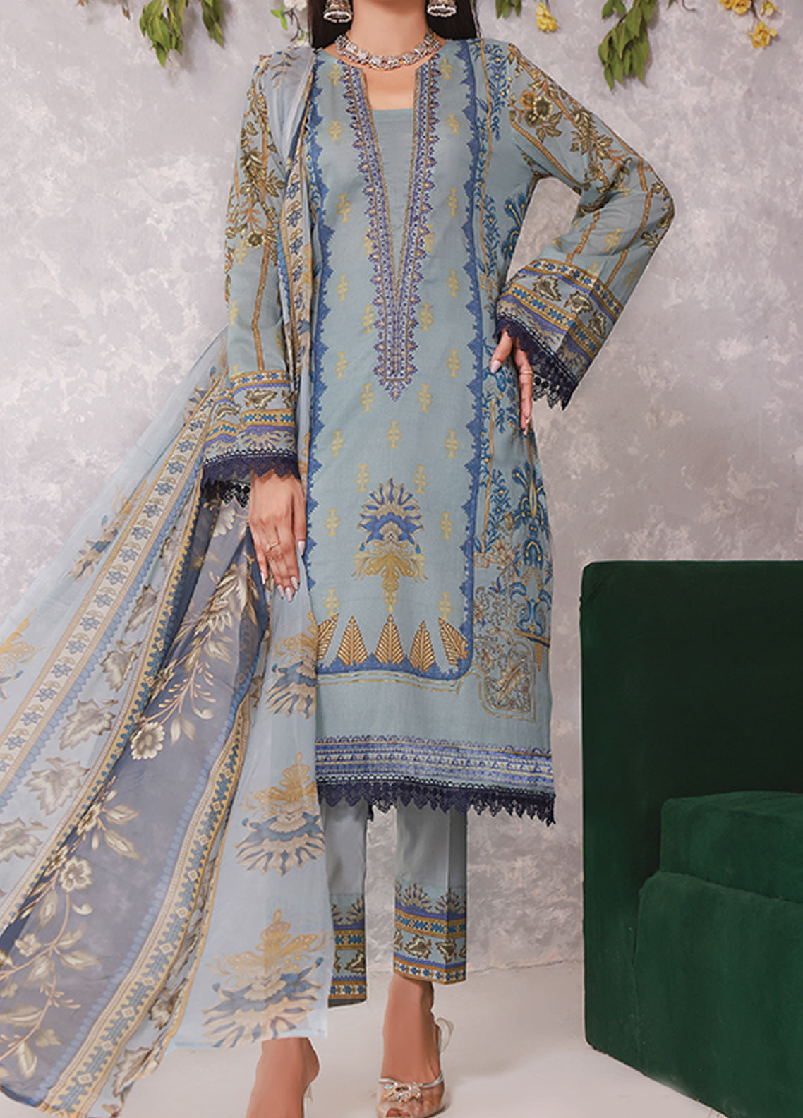 Ayesha Alishba By VS Textile Embroidered Lawn Unstitched 3 Piece Suit - 17 Ayesha Alishba By VS Textile Embroidered Lawn Unstitched 3 Piece Suit - 17