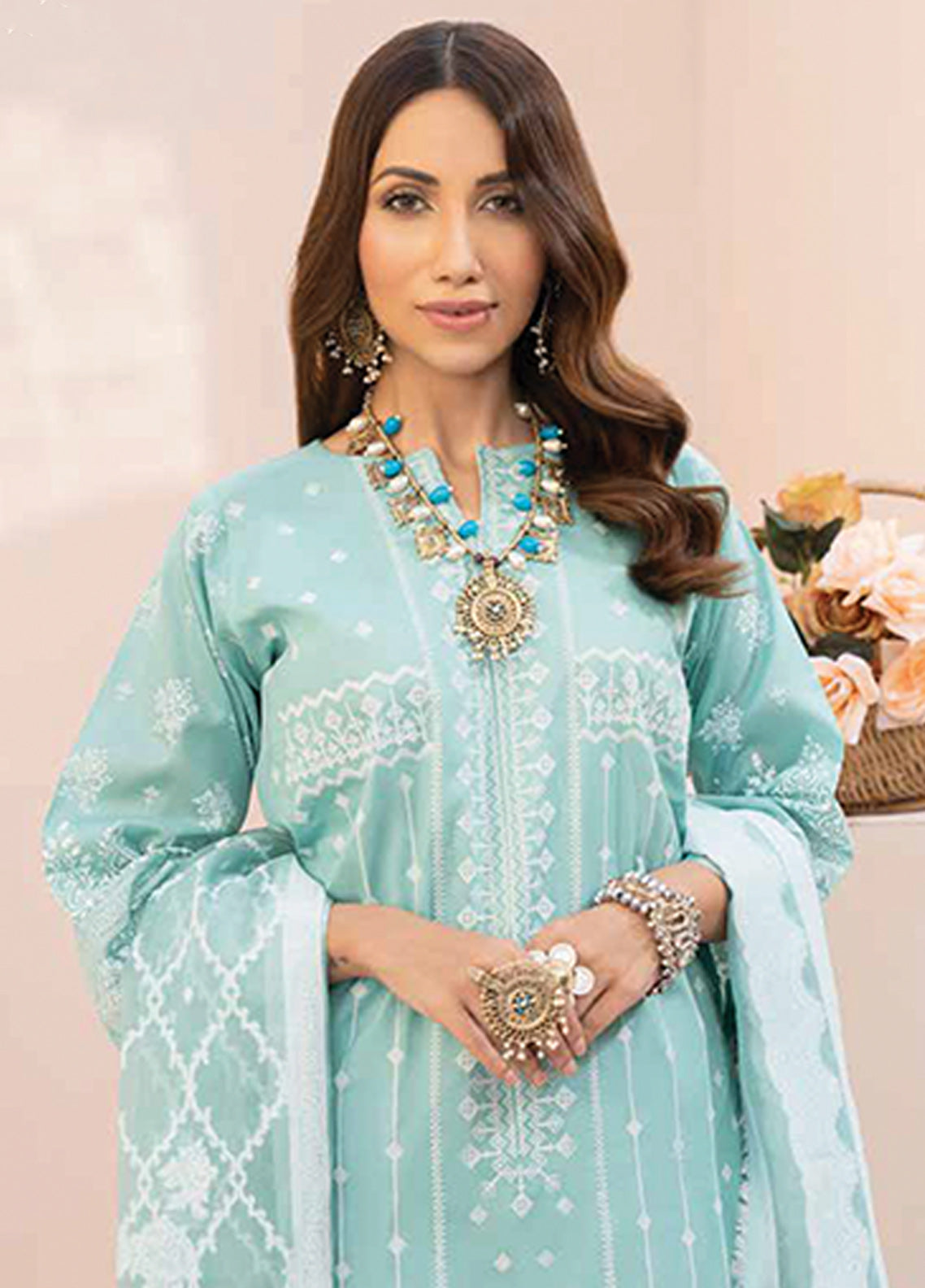 D#5563 Rashid White For Summer Emb Collection 223 D#5563 Rashid White For Summer Emb Collection 223