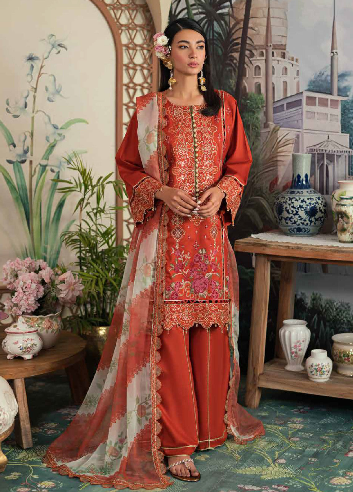 Ayra By Emaan Adeel Embroidered Lawn Unstitched 3 Piece Suit - EA24AL AR-08 Ayra By Emaan Adeel Embroidered Lawn Unstitched 3 Piece Suit - EA24AL AR-08