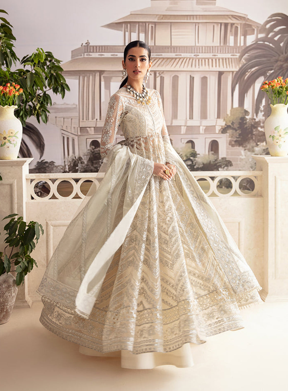 Ayzel By Afrozeh Embroidered Net Unstitched 3 Piece Suit - 01 PERLA Ayzel By Afrozeh Embroidered Net Unstitched 3 Piece Suit - 01 PERLA