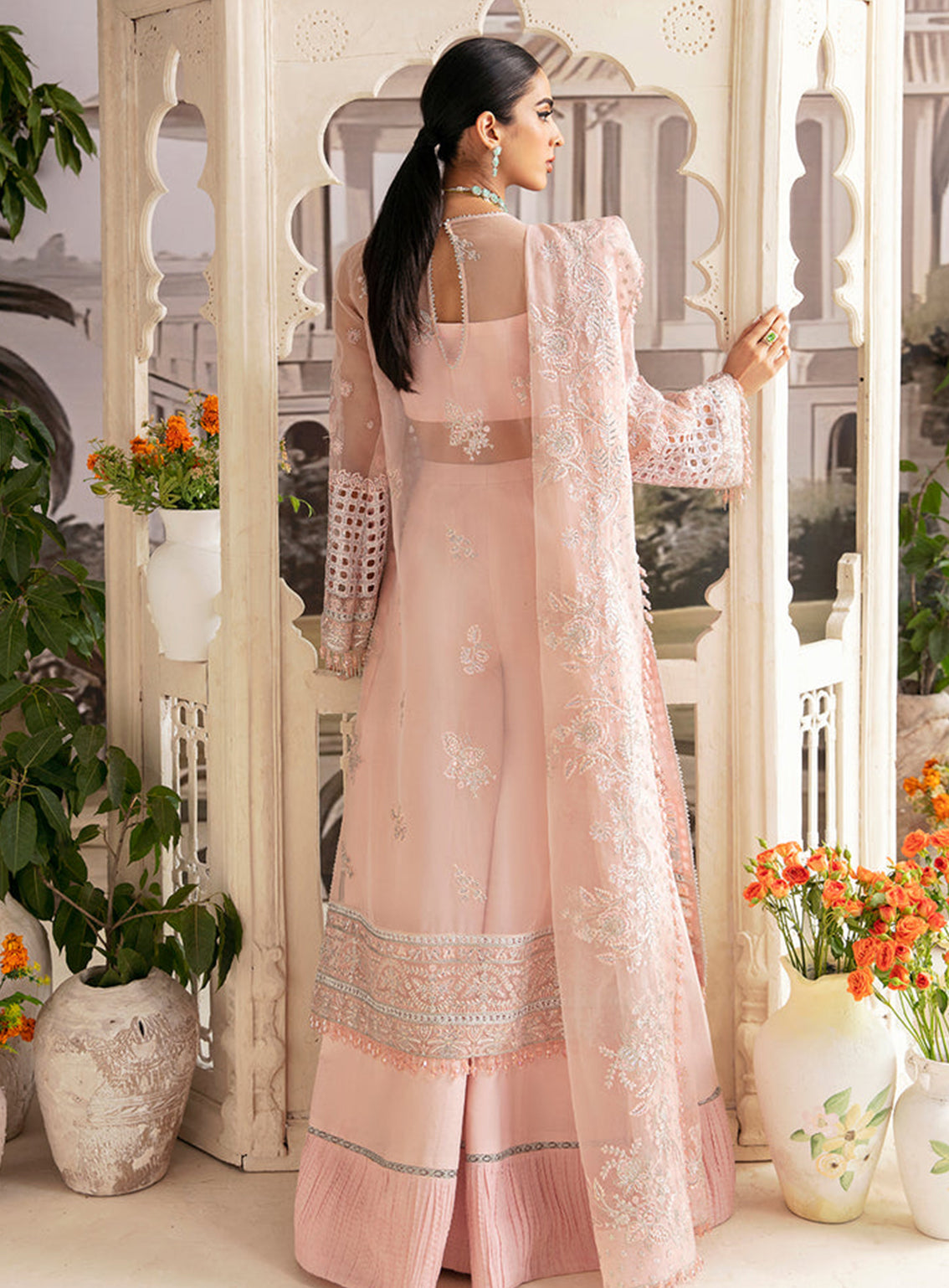 Ayzel By Afrozeh Embroidered Organza Unstitched 3 Piece Suit - 02 GAURA Ayzel By Afrozeh Embroidered Organza Unstitched 3 Piece Suit - 02 GAURA