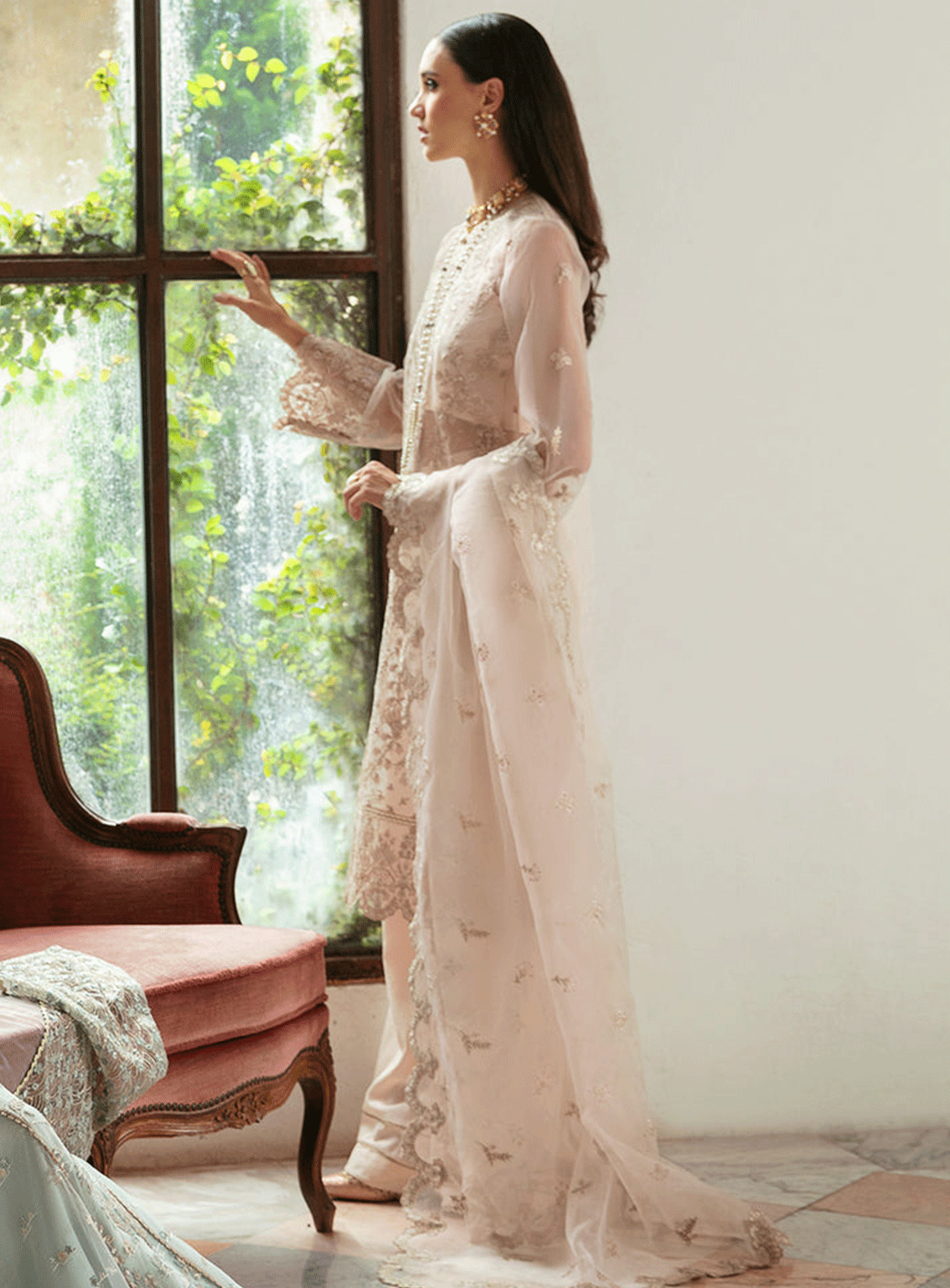 Ayzel By Afrozeh Embroidered Organza Unstitched 3 Piece Suit - ABA23TC 2 ALLORA Ayzel By Afrozeh Embroidered Organza Unstitched 3 Piece Suit - ABA23TC 2 ALLORA