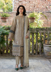 Bahaar By Farasha Embroidered Lawn Unstitched 3 Piece Suit - FSH24B 05 WHIMSICAL SAGE