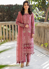 Bahaar By Farasha Embroidered Lawn Unstitched 3 Piece Suit - FSH24B 07 ROSE GARLAND