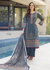 Bareera By MTF Printed Lawn Unstitched 3 Piece Suit - MTF24BL 01