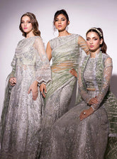 Best Of Mushq Embroidered Net Unstitched 3 Piece Suit - MQ24BO BOM-01 OCEAN WAVE