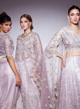 Best Of Mushq Embroidered Net Unstitched 3 Piece Suit - MQ24BO BOM-10 EVENING HAZE