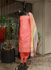 Bin Saeed Embroidered Cotton Unstitched 3 Piece Suit - 20