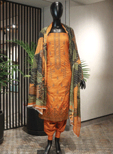 Bin Saeed Embroidered Cotton Unstitched 3 Piece Suit - BS23EC 34