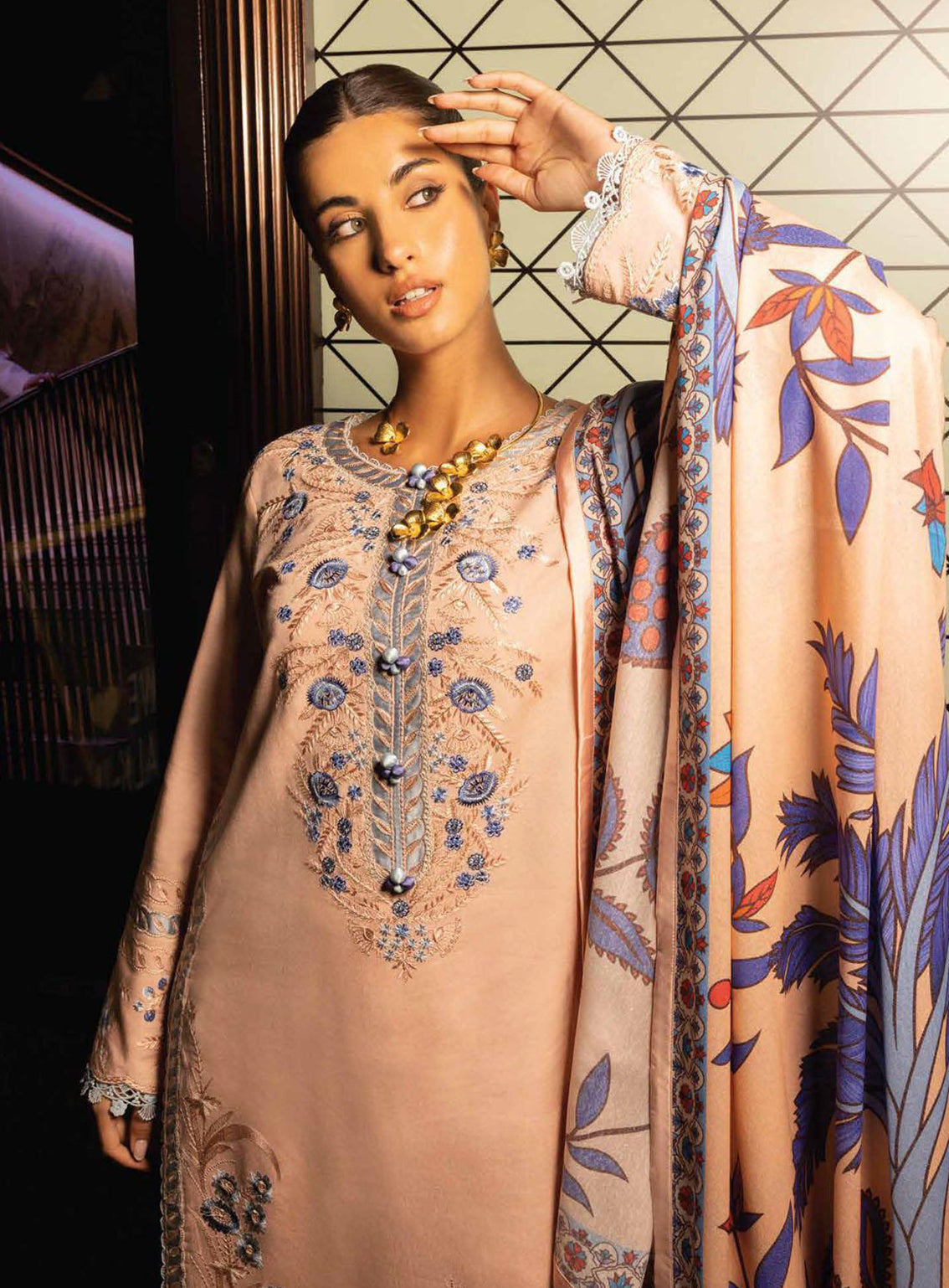 Broadway Showtime By Mushq Embroidered Karandi Unstitched 3 Piece Suit - 1 REGAL REGENT Broadway Showtime By Mushq Embroidered Karandi Unstitched 3 Piece Suit - 1 REGAL REGENT