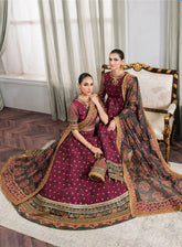 Chantelle By Baroque Embroidered Chiffon Unstitched 3 Piece Suit - BQ24CF EC-03