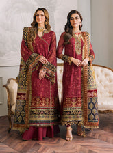 Chantelle By Baroque Embroidered Chiffon Unstitched 3 Piece Suit - BQ24CF EC-07