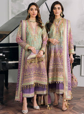 Chantelle By Baroque Embroidered Chiffon Unstitched 3 Piece Suit - BQ24CF EC-08