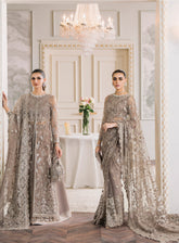 Chantelle By Baroque Embroidered Net Unstitched 3 Piece Suit - BQ24CF EC-06