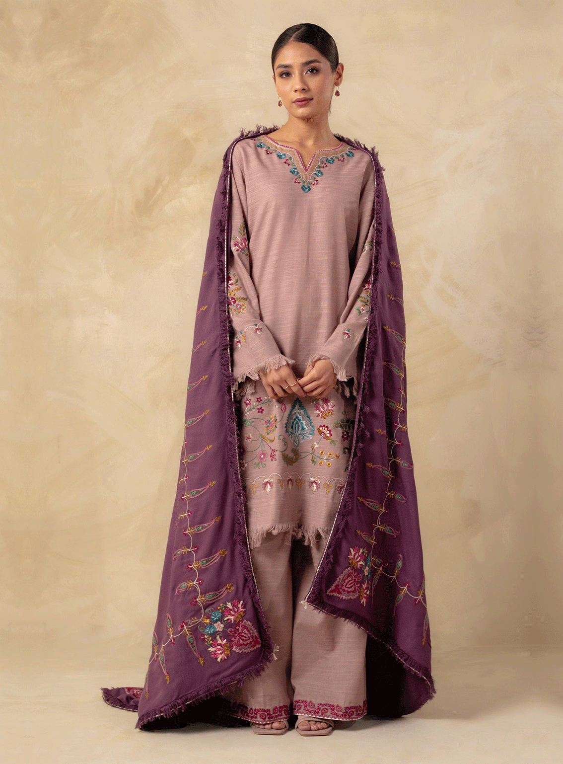 Coco By Zara Shahjahan Embroidered Khaddar Unstitched 3 Piece Suit - 1A Coco By Zara Shahjahan Embroidered Khaddar Unstitched 3 Piece Suit - 1A
