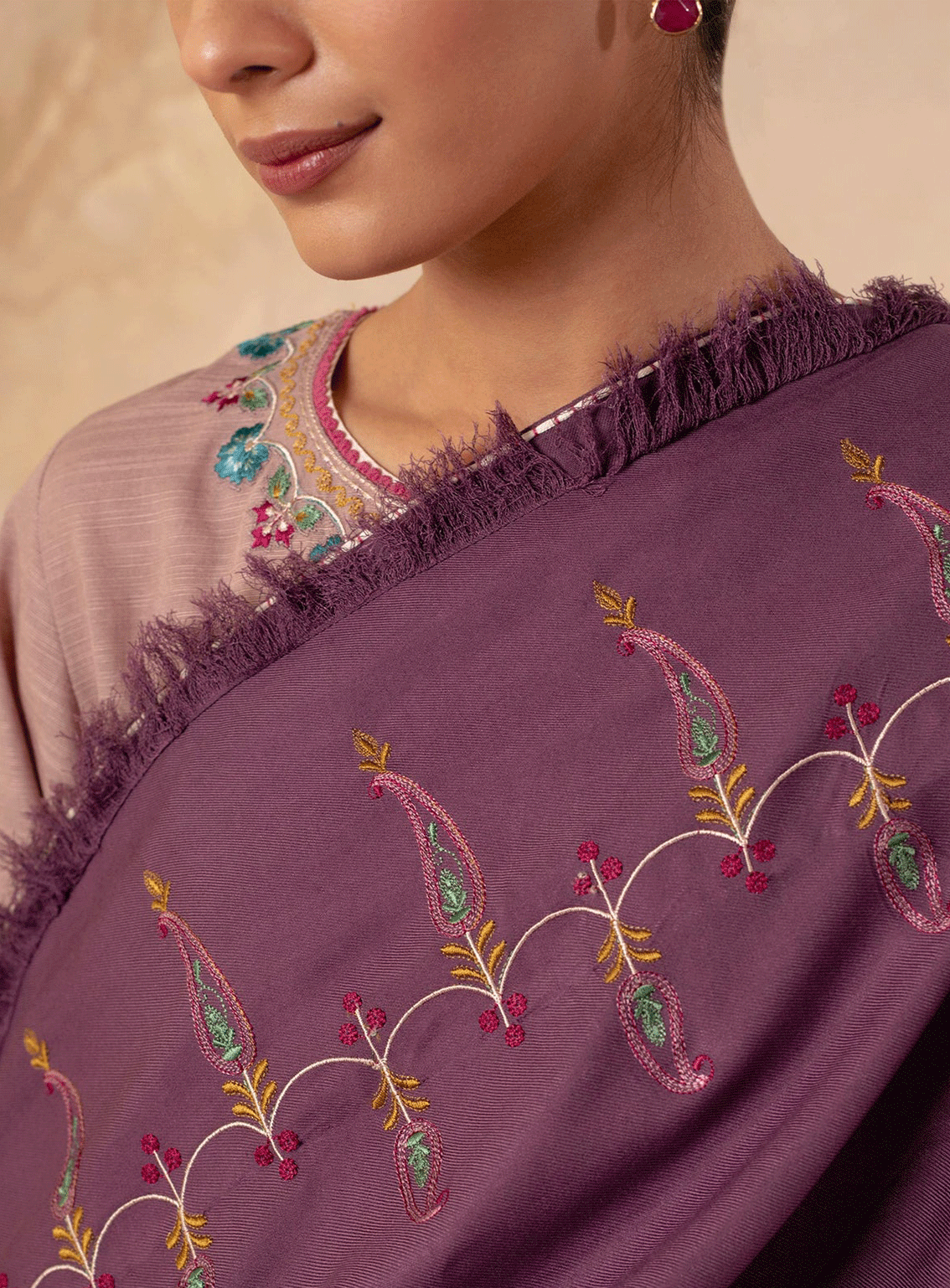 Coco By Zara Shahjahan Embroidered Khaddar Unstitched 3 Piece Suit - 1A Coco By Zara Shahjahan Embroidered Khaddar Unstitched 3 Piece Suit - 1A