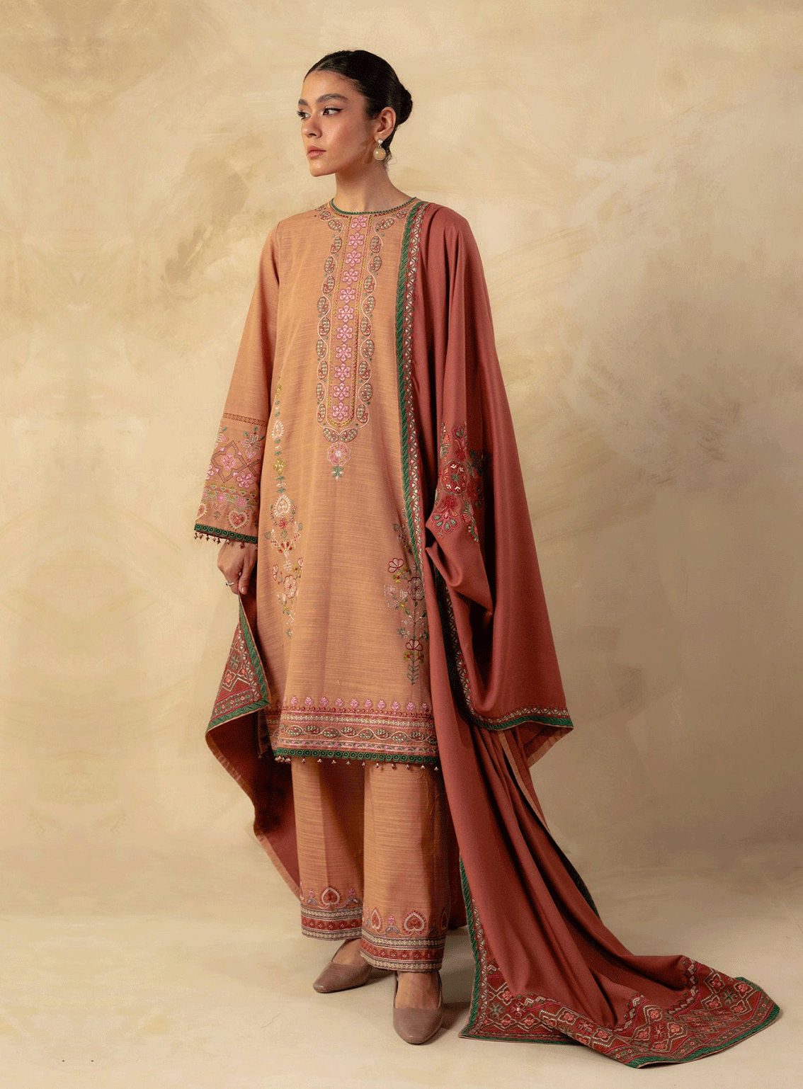 Coco By Zara Shahjahan Embroidered Khaddar Unstitched 3 Piece Suit - 7A Coco By Zara Shahjahan Embroidered Khaddar Unstitched 3 Piece Suit - 7A