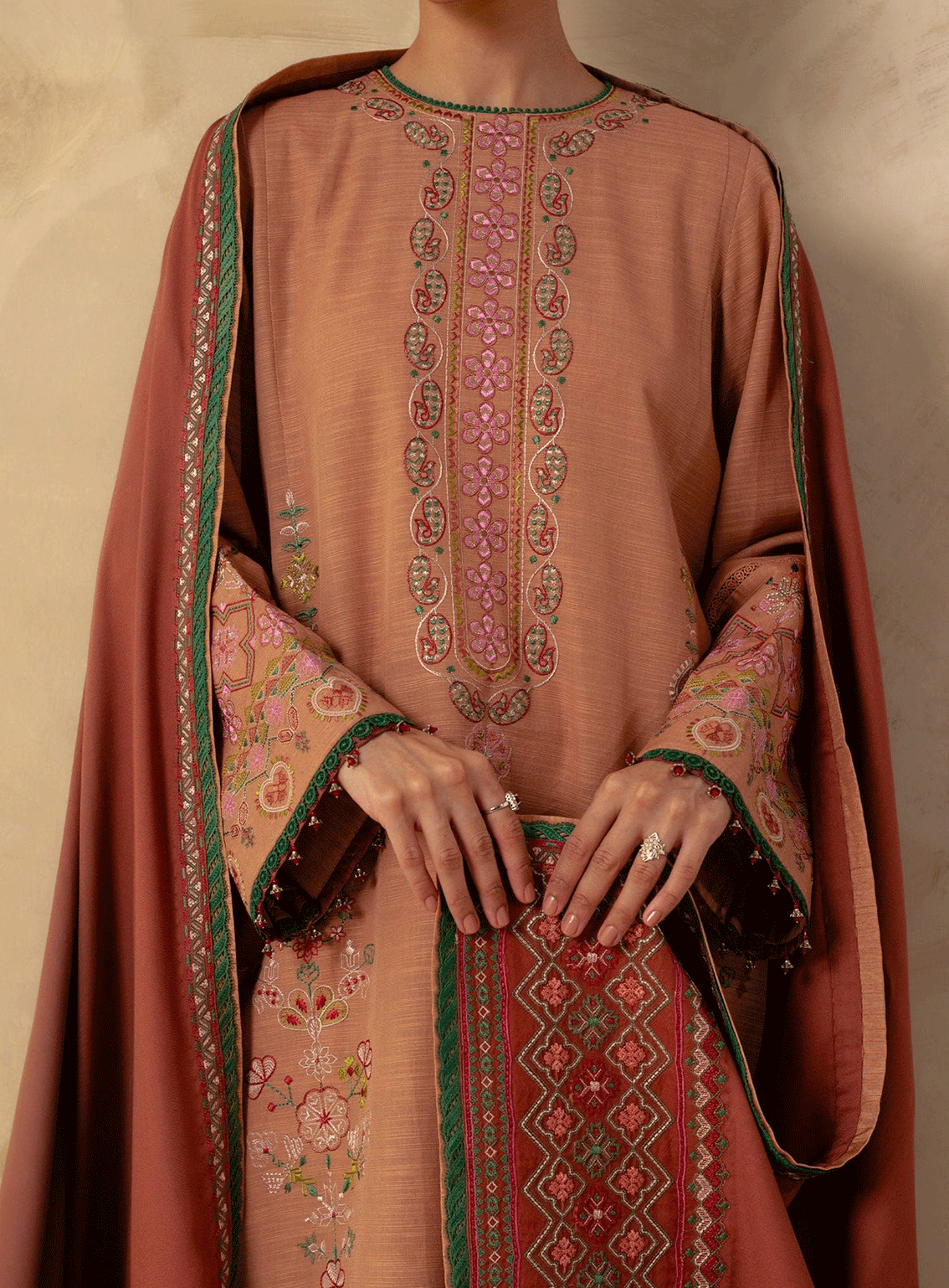 Coco By Zara Shahjahan Embroidered Khaddar Unstitched 3 Piece Suit - 7A Coco By Zara Shahjahan Embroidered Khaddar Unstitched 3 Piece Suit - 7A