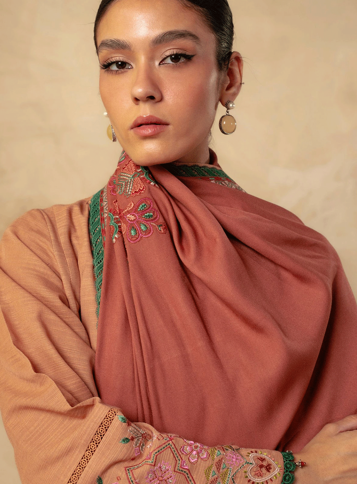 Coco By Zara Shahjahan Embroidered Khaddar Unstitched 3 Piece Suit - 7A Coco By Zara Shahjahan Embroidered Khaddar Unstitched 3 Piece Suit - 7A